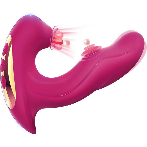 G-Punkt-Vibrator mit Klopfen, Vibration und Lecken