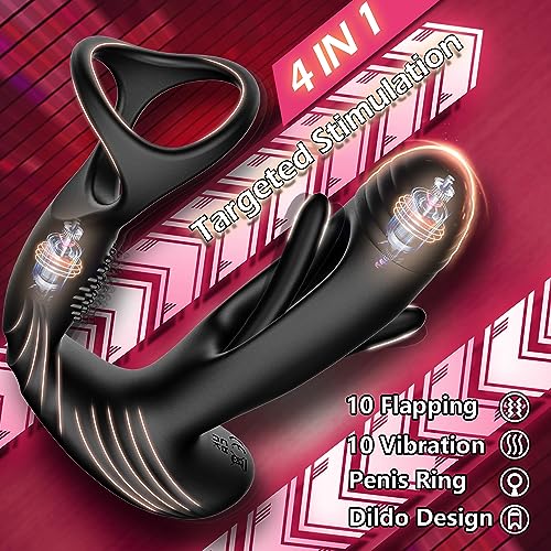 Prostata-Massagegerät mit 10 Flatter- und Vibrationsstufen