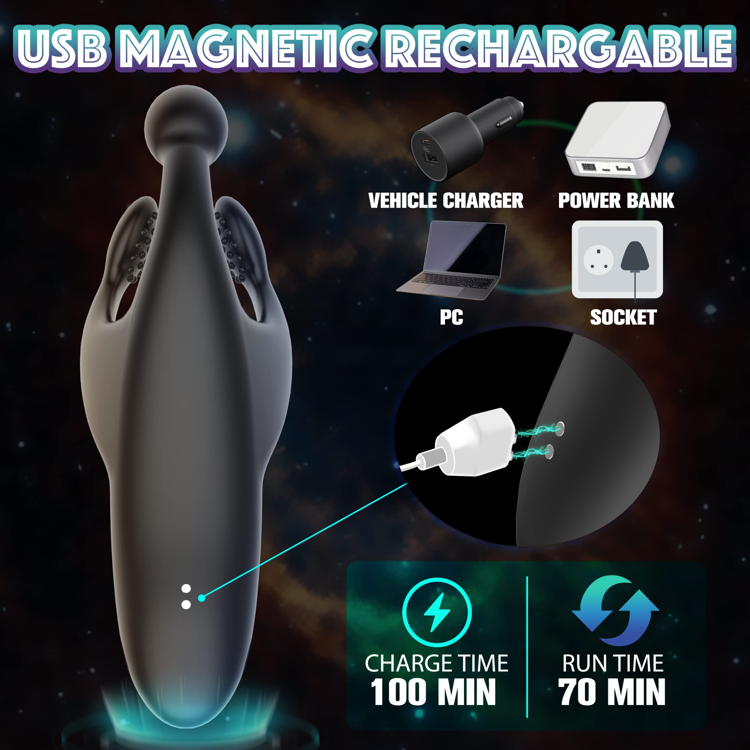 Penisvibrator mit Klopfen und Vibration