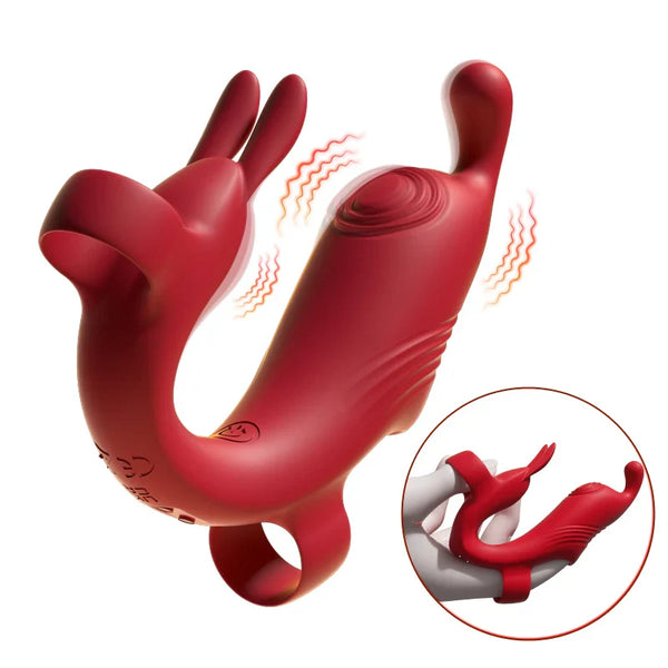 Weiblicher Rabbit-Finger-Vibrator – Nippel-, Klitoris- & G-Punkt-Stimulator für Paare