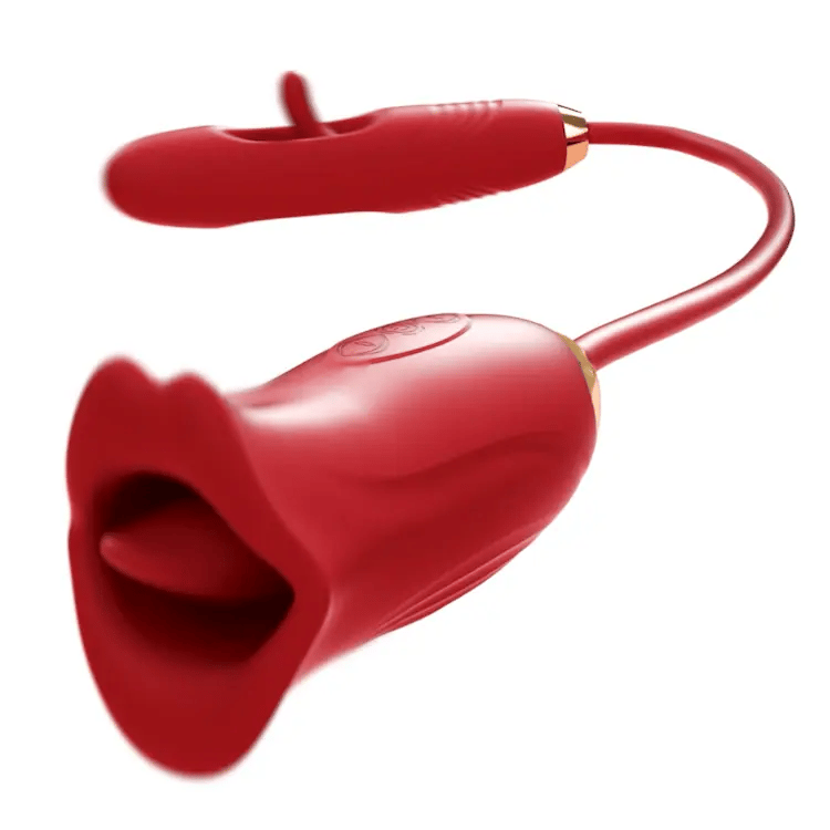 Flatternder Klitoris-Vibrator mit Kussmund & Vibration