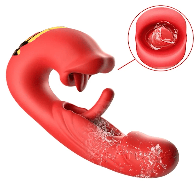 Flatternder Klitoris-Vibrator mit Kussmund & Vibration