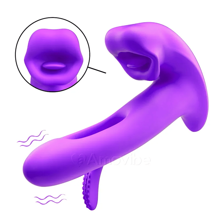 Flatternder Klitoris-Vibrator mit Kussmund & Vibration
