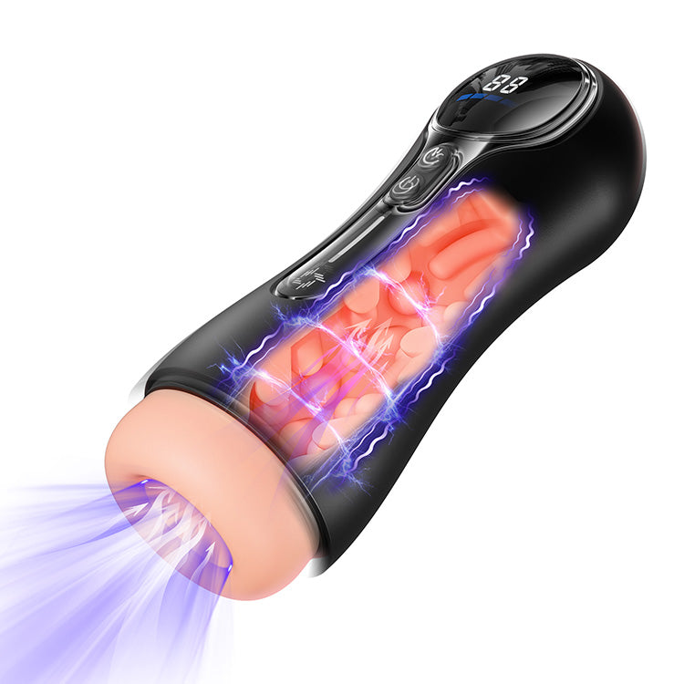 Automatischer männlicher Masturbator – 4 Saugstufen, 9 Vibrationen, LED-Anzeige