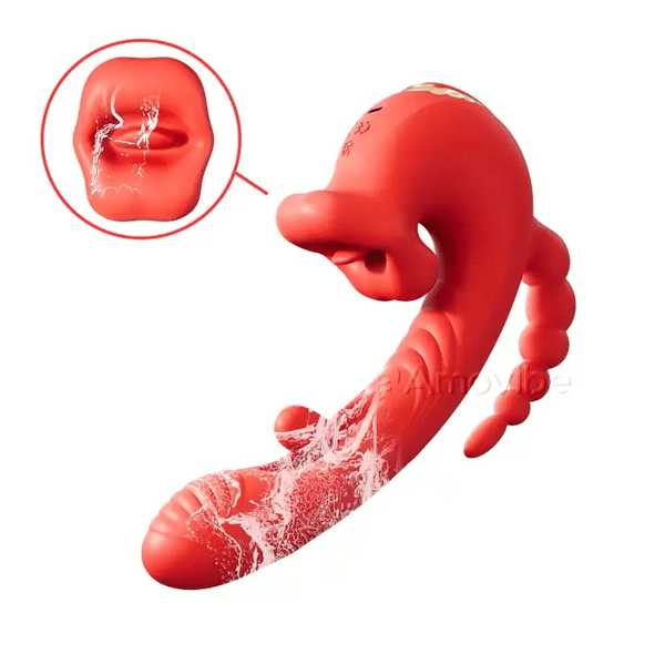 5-in-1 App-Controlled Vibrator with Licking, Flapping & Sucking Modes