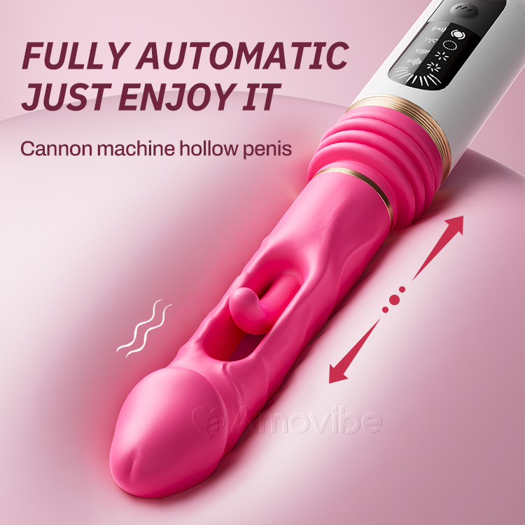 Stoßender Dildo-Vibrator mit Schlag- und Vibrationsmustern (Saugfuß inklusive)