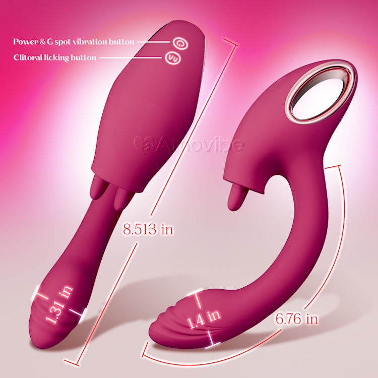 G-Punkt-Vibrator mit Dual-Licking-Funktion