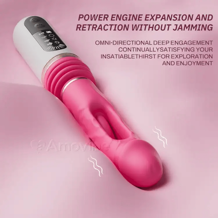 Stoßender Dildo-Vibrator mit Schlag- und Vibrationsmustern (Saugfuß inklusive)