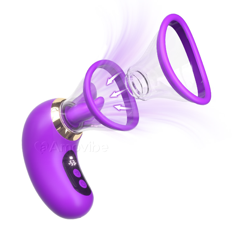 5-in-1 Vibrator mit Saugen, Lecken und LCD-Steuerung