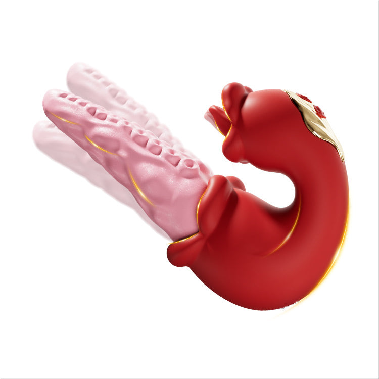 2-in-1 Oktopus Vibrator mit verführerischer Zunge & 10 Vibrationsmodi