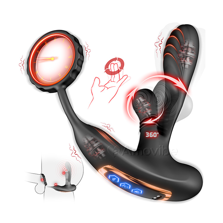 Prostata-Stimulator mit Rotationsfunktion und dreifacher Vibration