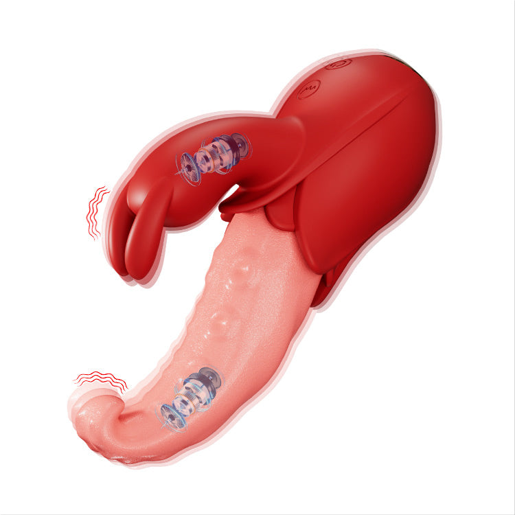Zungenvibrator 10 Modi, Doppelte Stimulation, Flüsterleise