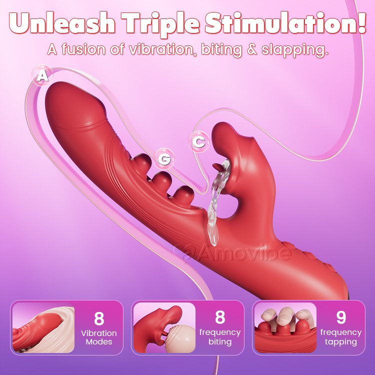 Kissing & Triple-Tap Vibrator – Klitoris- & G-Punkt-Stimulation