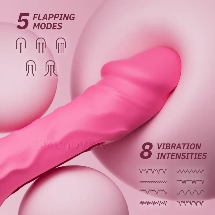 Stoßender Dildo-Vibrator mit Schlag- und Vibrationsmustern (Saugfuß inklusive)