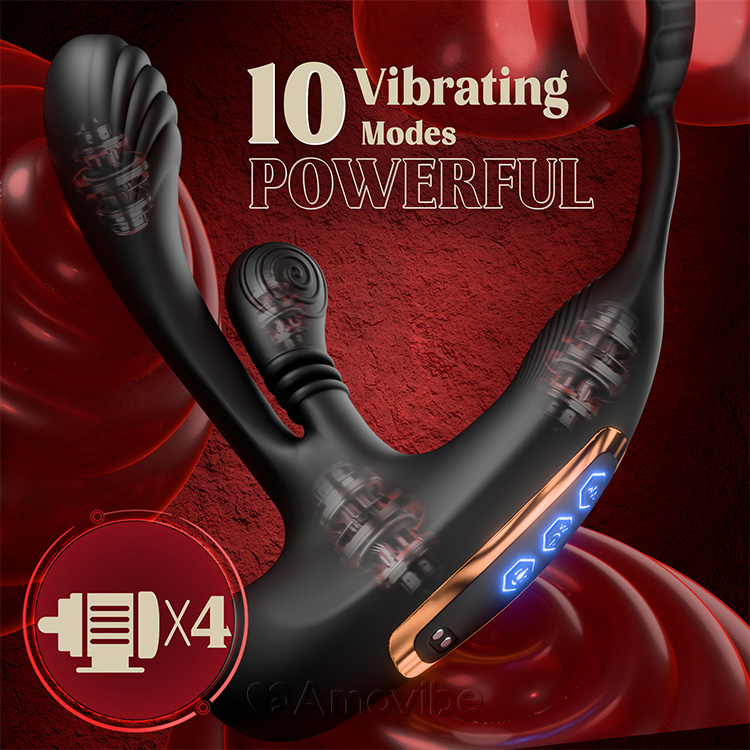 Prostata-Stimulator mit Rotationsfunktion und dreifacher Vibration