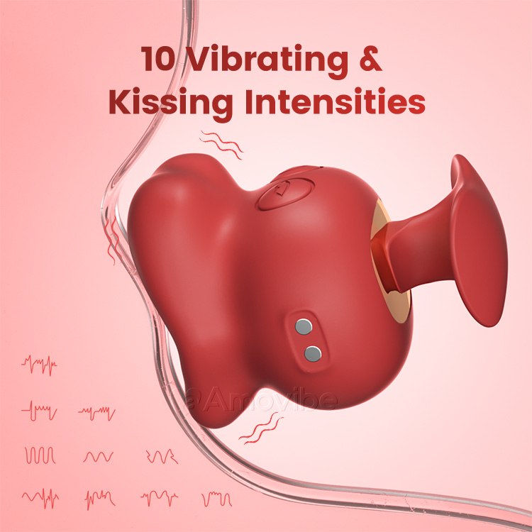 Fingergriff-Vibrator mit 10 Kuss- und Vibrationsmodi