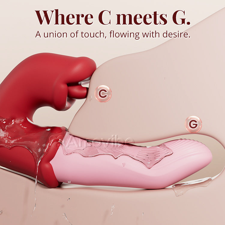 G-Punkt- & Klitoris-Vibrator – Zungenleckende Aktion, Wasserdicht