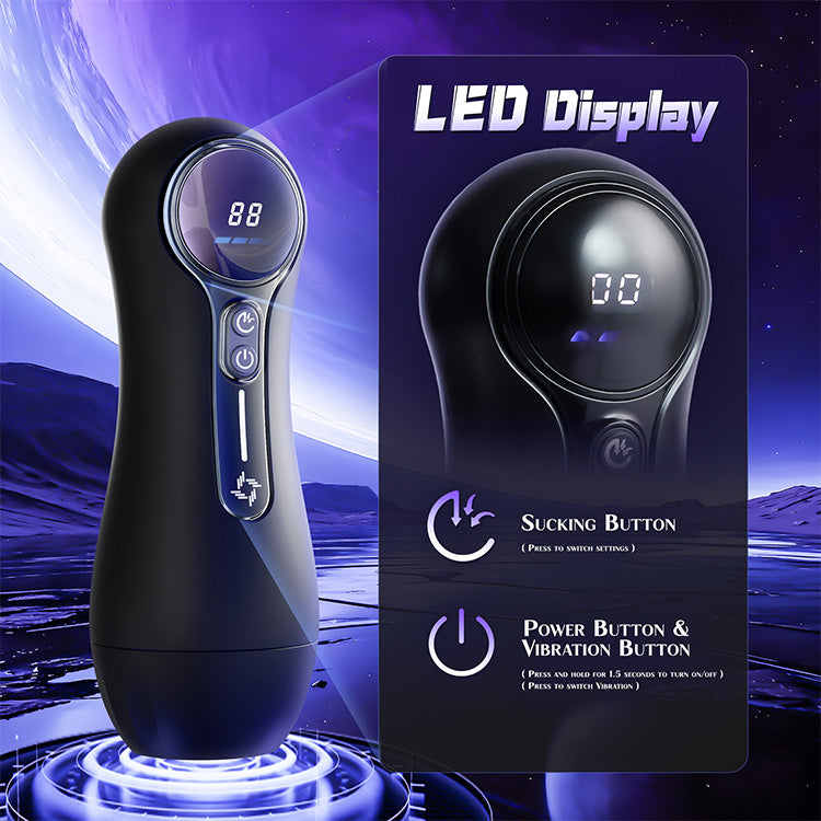 Automatischer männlicher Masturbator – 4 Saugstufen, 9 Vibrationen, LED-Anzeige