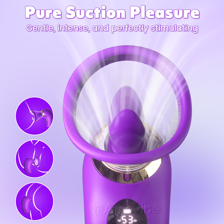 5-in-1 Vibrator mit Saugen, Lecken und LCD-Steuerung