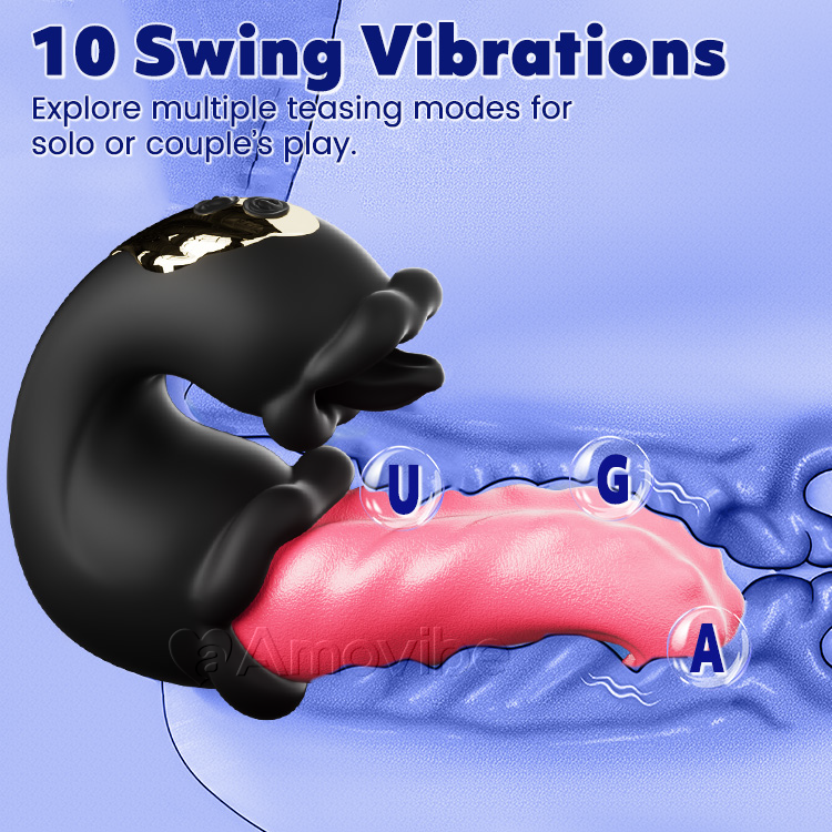 Stoßender & Leckender G-Punkt-Vibrator mit Dualem Rosendesign