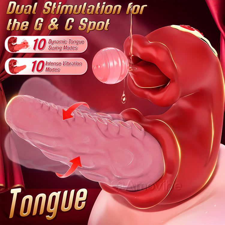 2-in-1 Oktopus Vibrator mit verführerischer Zunge & 10 Vibrationsmodi