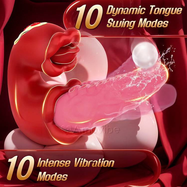 2-in-1 Oktopus Vibrator mit verführerischer Zunge & 10 Vibrationsmodi