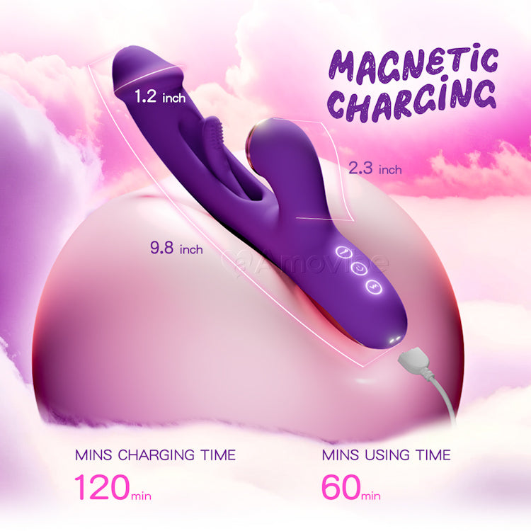 Innovativer Flapping G-Punkt Vibrator mit austauschbaren Silikonhüllen für Klopf-, Kitzel- und Leckfunktionen