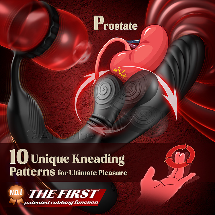 Prostata-Stimulator mit Rotationsfunktion und dreifacher Vibration