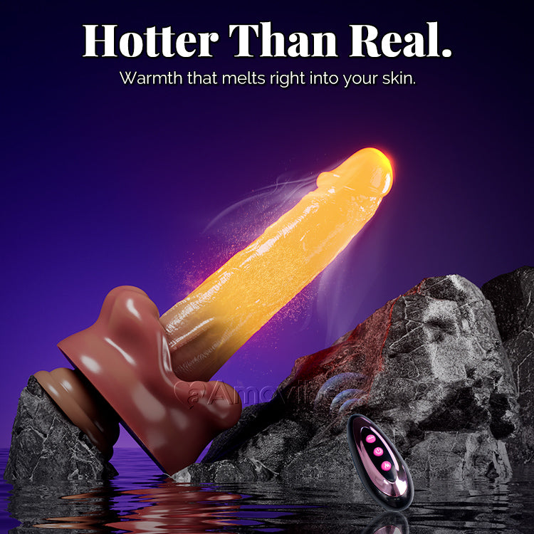 9-Zoll Mund Vibrator Dildo mit Heizung & Fernbedienung
