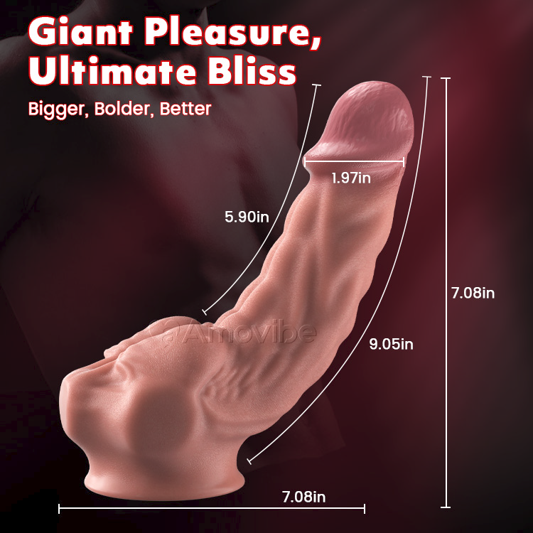 Biegsamer 9-Zoll realistischer Dildo mit Saugnapf