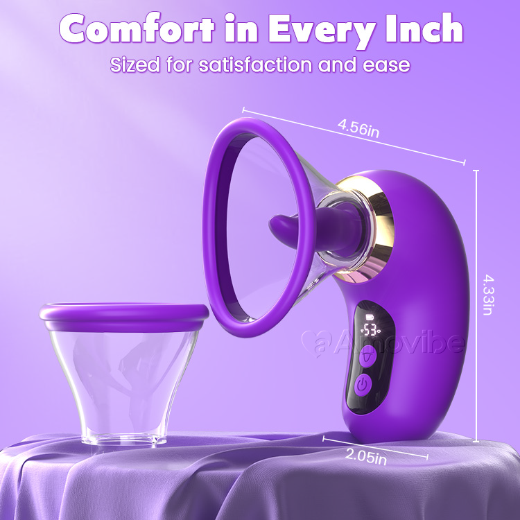 5-in-1 Vibrator mit Saugen, Lecken und LCD-Steuerung