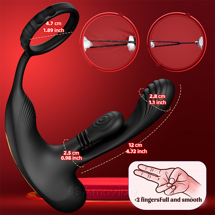 Prostata-Stimulator mit Rotationsfunktion und dreifacher Vibration