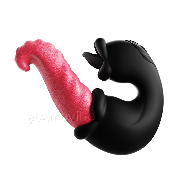 Stoßender & Leckender G-Punkt-Vibrator mit Dualem Rosendesign