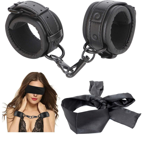 Sinnliches BDSM-Bondage-Set – Weiche Augenmaske und sichere Handschellen für Paare