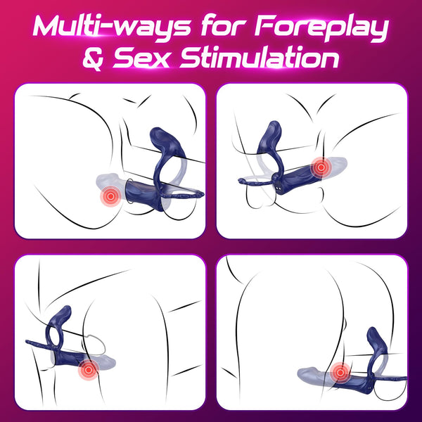 Strap-On Penis & Vibrierender Überzug – Penisring für Klitoris- & G-Punkt-Stimulation