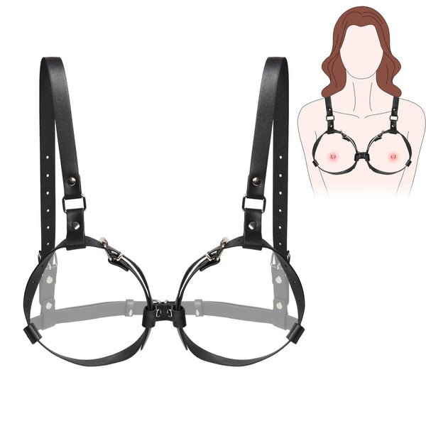 BDSM Dessous-Set - Leder-Brustfesseln für Frauen