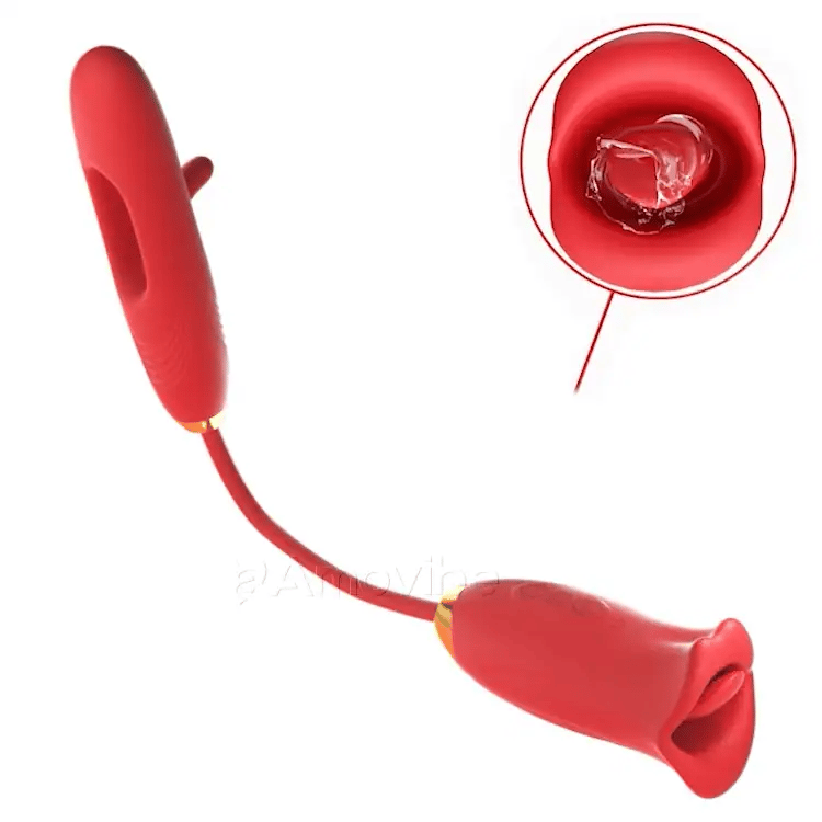 Flatternder Klitoris-Vibrator mit Kussmund & Vibration